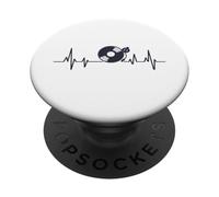 Vinyl Record Heartbeat Retro Music Lover Vinyl Collector PopSockets Adhesive PopGrip
