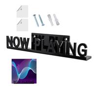 Vinyl Record Holder, Acrylic C-D Record Shelf Wall Mount - NOW PLAYING Shelf, Vinyl Shelves Record for Record Wall Display, Acrylic Record Stand for Album Display, Storage, Wall Decor 18x3.5x4.5cm