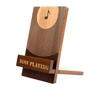 Vinyl Record Holder Stand For Desk - Retro Wooden Album Organizer Rack | Portable LP Storage Display Shelf Records Vertical Book File Sorter Aesthetic Music Studio Bedroom Dec