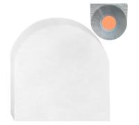 Vinyl Record Inner Sleeves - 50 Pack Clear Vinyl Record Sleeves | LP Inner Sleeves with Round Base Anti-Static Protective Sleeves with Round Bottom for Record Translucent, multicoloured, 12in, See