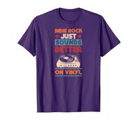 Vinyl Record Love Indie Rock Just Sounds Better On Vinyl T-Shirt, Men, Purple, Medium