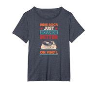 Vinyl Record Love Indie Rock Just Sounds Better On Vinyl T-Shirt, Women's Plus, Heather Blue, 1X