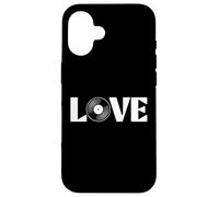 Vinyl Record LOVE Retro Music Aesthetic Design Case for iPhone 16