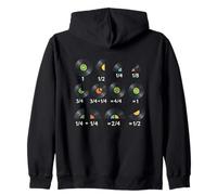 Vinyl Record Math Fraction Back to School Teacher Student Zip Hoodie