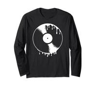 Vinyl Record, Music, 33 RPM, Retro Vintage Fluid Liquid Long Sleeve T-Shirt