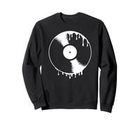 vinyl record, music, 33 rpm, retro vintage fluid liquid Sweatshirt