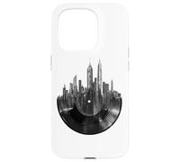 Vinyl Record New York City Skyline Music Lover Case for iPhone 15 Pro