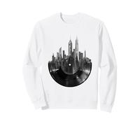 Vinyl Record New York City Skyline Music Lover Sweatshirt