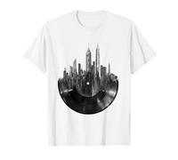 Vinyl Record New York City Skyline Music Lover T-Shirt