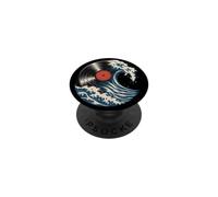 Vinyl Record Ocean Wave Vintage Music Surf Art PopSockets Adhesive PopGrip