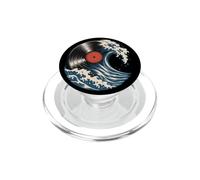 Vinyl Record Ocean Wave Vintage Music Surf Art PopSockets PopGrip for MagSafe