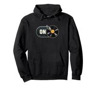 Vinyl Record On Switch Turntable Music Lover Graphic Pullover Hoodie
