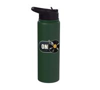 Vinyl Record On Switch Turntable Music Lover Graphic Stainless Steel Insulated Water Bottle