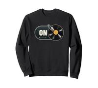 Vinyl Record On Switch Turntable Music Lover Graphic Sweatshirt