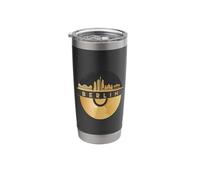 Vinyl-Record-Player Disco-Music Skyline-Berlin Stainless Steel Insulated Tumbler