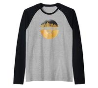 Vinyl-Record-Player Disco-Music Skyline-Italy-Milan-Milano Raglan Baseball Tee