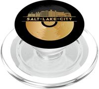 Vinyl-Record-Player Disco-Music Skyline-Salt-Lake-City PopSockets PopGrip for MagSafe