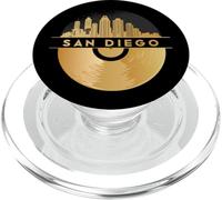 Vinyl-Record-Player Disco-Music Skyline-San-Diego PopSockets PopGrip for MagSafe