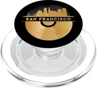 Vinyl-Record-Player Disco-Music Skyline-San-Francisco PopSockets PopGrip for MagSafe