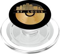 Vinyl-Record-Player Disco-Music Skyline-USA-St.-Louis PopSockets PopGrip for MagSafe