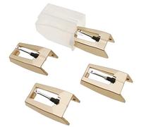 Vinyl Record Player Needles - Zentect Upgraded Golden Record Needle Diamond Turntable Stylus Replacement for Crosley Jensen Ion Victrola Phonograph (Pack of 4)