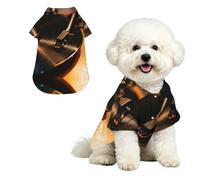 Vinyl Record Player S Pet Hawaiian Shirt for Small Dogs-Cute Summer Beach Outfit for Puppy, Soft Breathable Cat Clothes with Buttons