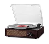 Vinyl Record Player Turntable with Built-in Bluetooth Receiver & 2 Stereo Speakers, 3 Speed 3 Size Portable Retro Record Player for Entertainment and Home Decoration