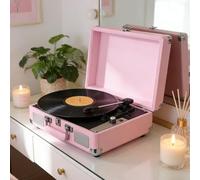 Vinyl Record Player with Built-in Speakers, USB Recording, and 3.5mm Input, Plays 33 45 78 RPM, Ideal for Home & Vintage Music Lovers