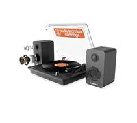Vinyl Record Player with Speakers | Bluetooth Turntable with AUX & Headphone Jack | Vinyl Player with Speakers, Multi-Playback Options, 45RPM Adaptor and Audio Technica Cartridge | Oakcastle TT200