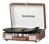 Vinyl Record Player with Speakers Vintage Bluetooth Turntable, Battery Powered Portable Pink Vinyl Player, Retro Suitcase Phonograph, 3-Speed Lp Player RCA Out AUX in Headphone