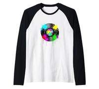 Vinyl Record Retro 80s 90s Music DJ Festival Audiophile Raglan Baseball Tee