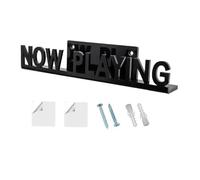 Vinyl Record Shelf Wall Mount Acrylic Album Record Holder for Picture DVD CD Black