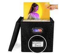 Vinyl Record Storage Box, 12" Vinyl Lp Records Carry Storage Case Box Holder For Records Holds Up To 50+ Single Records, DJ Carry Storage Cases Portable Record Organizer For Collecting Valuable Album