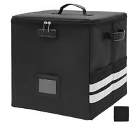 Vinyl Record Storage Box with Lock, Fireproof Waterproof Vinyl Storage Case for 12inch Records Hold up to 120 Single Record, Collapsible Portable Records Organizer for Collecting Valuable Album CDs