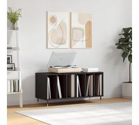 Vinyl Record Storage Cabinet LP Holder Unit 100x38x48cm Engineered Wood Black