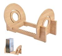 Vinyl Record Storage Holder Stand - Vinyl Record Organizer - Vinyl Record Holder Display Stand - B-amboo Display Stand - Stores And Supports Up To 50 Albums Or CDs - Portable Modern Standing LP Holder