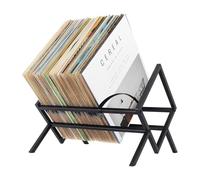 Vinyl Record Storage Holder | Vinyl Record Stand - Metal Record Stand, Record Player Stand, Album Holder Display Stand, Stand Album Holder CD Metal Stand Record Rack DVD Stand for 80-100 LPs Organiser
