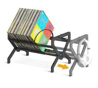Vinyl Record Storage Shelf - Scalable & Durable Retro nizer for Albums Magazines Books & Files - Stable Design for Music Lovers & Collectors