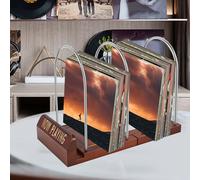 Vinyl Record Storage Stand Expandable Record Holder for 30-70 LPs Now Playing Vinyl Stand with Front Display Groove, Easy to Assemble Album Storage Stands Organizer for Home Decor and Music Lover