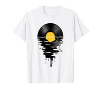 Vinyl Record Sunset Design - Retro Vinyl Music Lover Value Graphic T-Shirt
