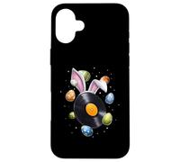 Vinyl Record Vintage Music Audiophile Rabbit Eggs Bunny Ears Case for iPhone 16 Plus