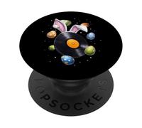 Vinyl Record Vintage Music Audiophile Rabbit Eggs Bunny Ears PopSockets Adhesive PopGrip