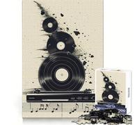 Vinyl Records 1000 Piece Jigsaw Puzzles for Adults Jigsaw Critical Think Mindful Escape Firm Fit Ideal Xmas Gift (38x26cm)
