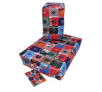 Vinyl Records 5 Sheet Multi Pack, Retro Nostalgia Vintage Gift Wrap Birthday Gift For Men, Women, Wrapping Paper, LP Wrap (Retro Record Sleeves) Christmas Wrapping Paper