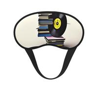 Vinyl Records and Tapes Sleep Mask for Side Sleeper, Blackout Sleeping Eye Mask, Soft Breathable Eye Cover for Women Men Travel Eyeshade, Relaxing Zero Pressure Night Blindfold