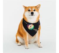Vinyl Records Dog Bandanas Medium Adjustable Dog Scarf Triangle Bibs Double Reversible Kerchief Scarf Washable Daily Handkerchief for Medium Large Dog Puppy Cat Gift