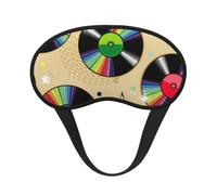 Vinyl Records, Full Eye Covers Light Blocking Eye Masks Blackout Sleep Eye Muffs