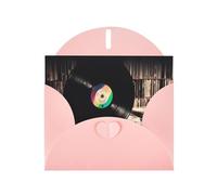 Vinyl Records Greeting Cards Blank Note Cards with Envelopes Happy Birthday Card Thank You Card Wedding Party Invitation Cards for All Occasions 4x6 Inch