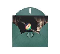 Vinyl Records Greeting Cards Blank Note Cards with Envelopes Happy Birthday Card Thank You Card Wedding Party Invitation Cards for All Occasions 4x6 Inch