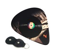 Vinyl Records Guitar Picks 6-Pack - Pick Set (0.46mm / 0.71mm / 0.96mm) Suitable For Guitar And Ukulele Playing